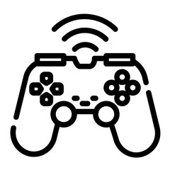wireless stick cut line icon