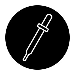 dropper pipet cyrcular glyph icon