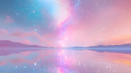 3d futuristic fantasy dreamland in pastel pink and pink 