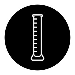 measuring cylinder cyrcular glyph icon