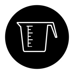 measuring glass cyrcular glyph icon