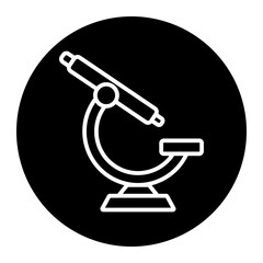 microscope cyrcular glyph icon