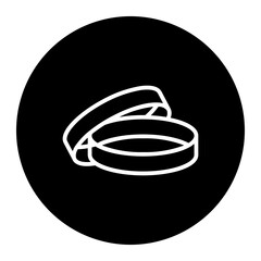 petri dish cyrcular glyph icon