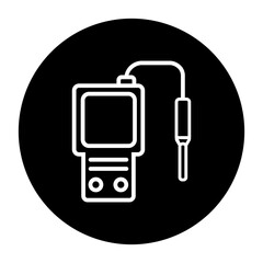 ph meter cyrcular glyph icon