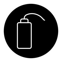 spray bottle cyrcular glyph icon