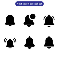 bells notification icon design vector art illustration on white background.
