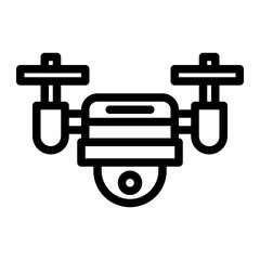 drone camera line icon