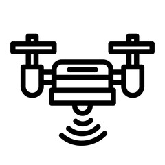 surveillance drone line icon