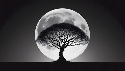 Moonlit Serenity: The Tree of Shadows, GENERATIVE AI	