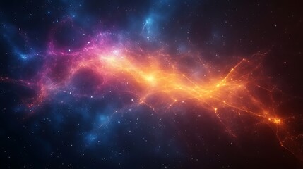 Fototapeta premium Cosmic Nebula Vibrant Colors Stellar Dust
