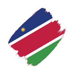 Fototapeta premium Namibia flag in a flat grunge vector design background