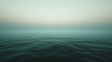 Obraz premium Calm waters at twilight reflecting a tranquil atmosphere over the horizon. Generative AI