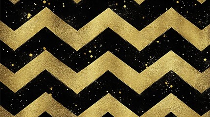Gold Glitter Chevron Pattern Background Design
