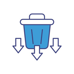 Waste Reduction icon vector stock illustration