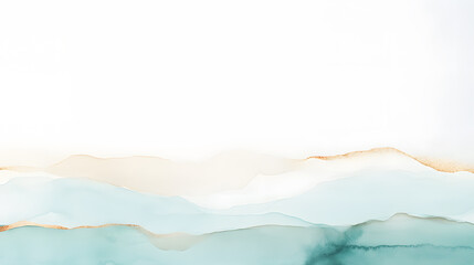 Fototapeta premium A soft watercolor gradient background with hand-painted details, blending rich sky blue into a gentle white. The fluid texture mimics organic watercolor patterns, adding depth and sophistication. The