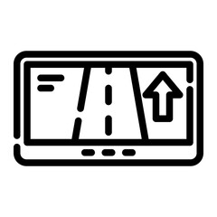 Street sign cut line icon