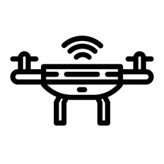 signal drones_1 line icon