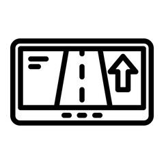 Street sign line icon