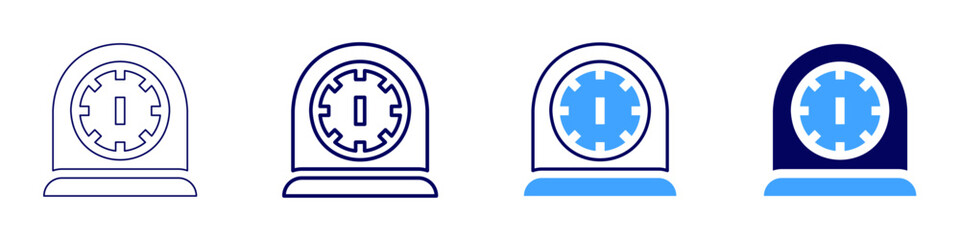 Fototapeta premium Time slot icon in 4 different styles. Thin Line, Line, Bold, and Bold Line. Duotone style. Editable stroke