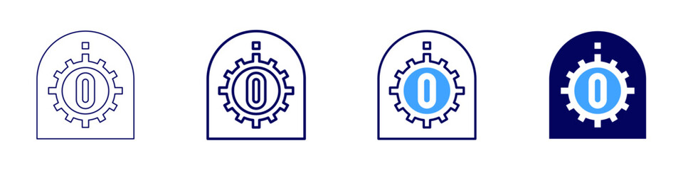 Time table icon in 4 different styles. Thin Line, Line, Bold, and Bold Line. Duotone style. Editable stroke