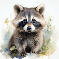 Obraz premium Niedlicher kleiner Waschbär