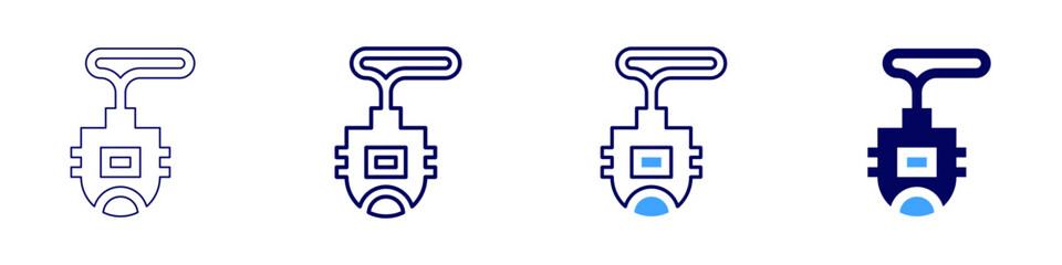 Timer endorsement icon in 4 different styles. Thin Line, Line, Bold, and Bold Line. Duotone style. Editable stroke
