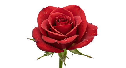 Single red rose close-up PNG