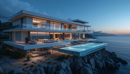 Fototapeta premium swimming pool at night