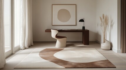 Minimalist Home Office Design With Modern Furniture and Decor