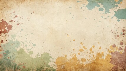 Weathered abstract background with splashes of paint in muted colors, resembling a textured canvas, artisticexpression, artistic, expressionism