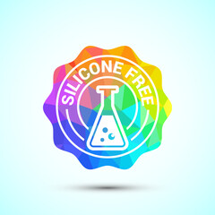 Fototapeta premium Silicone free icon design illustration, Best Silicone free sign, symbol Low poly style