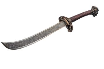 Obraz premium Cultural sword display museum exhibit historical artifact indoor isolated on transparent background