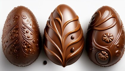 Obraz premium turn your projects into something delicious with this white background of melted easter chocolate download now and let your creativity flow