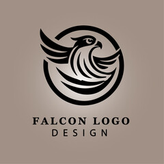 Dynamic Eagle Silhouette Logo Design with Circular Frame, Representing Strength and Freedom, Perfect for Branding and Graphic Design Projects
