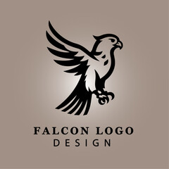 Dynamic Eagle Silhouette Logo Design with Circular Frame, Representing Strength and Freedom, Perfect for Branding and Graphic Design Projects
