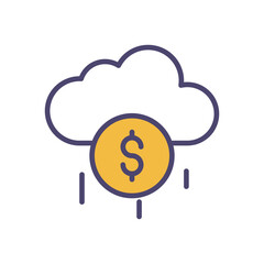 Cloud Earning vector icon