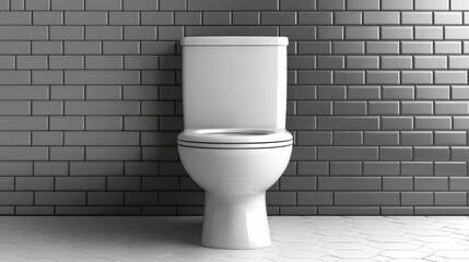 white ceramic toilet bowl isolated on transparent background