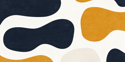 Obraz premium Abstract Colorful Graphic Pattern Featuring Wavy Shapes in Harmonious Composition and Design