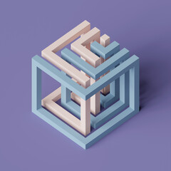 Abstract Cube Artwork