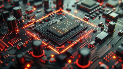 Circuit board close-up