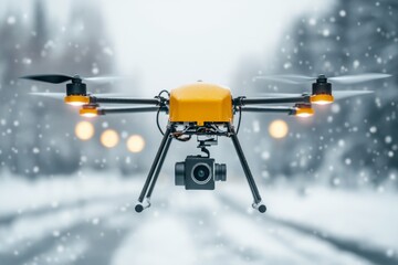 A drone delivery system in operation, comparing costs between traditional and modern shipping methods