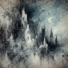 Abstract grunge black and white distressed texture background