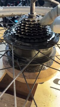Repair of an electric motor for an electric bicycle. Electric bicycle service.