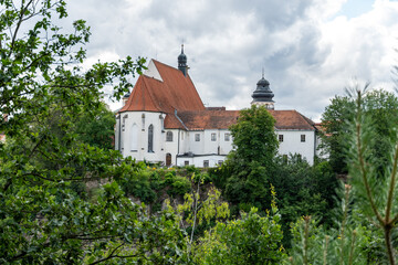 Obraz premium Church at Bechyne Castle in South Bohemia in the Czech Republic. Architectural monument.