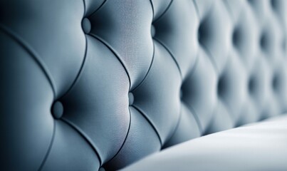 Obraz premium Detailed Photograph of Modern Bed Headboard with Contrasting Colors and Quality Materials. Generative ai