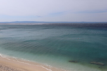Sea before a storm in windy weather,  top view