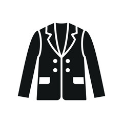 Blazer clothing icon is a simple vector illustration of a classic blazer, perfect for representing