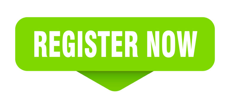 register now sticker. register now sign on transparent background