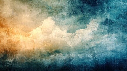 Fototapeta premium Abstract Sky: A Textured Dreamscape of Clouds and Hues