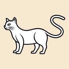 vector illustration of a black cat